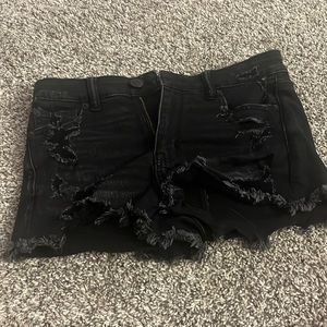 Black American eagle jean shorts